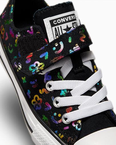 Chuck Taylor All Star Easy On Doodles Black/White/Black, Detail Angle View