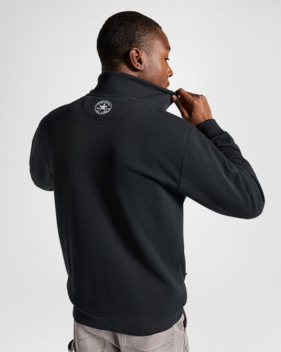 Retro Quarter Zip Converse Black, Full Body View