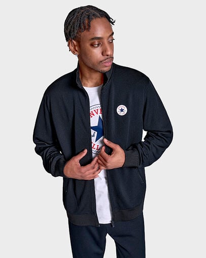 Retro Track Jacket Black, Back View