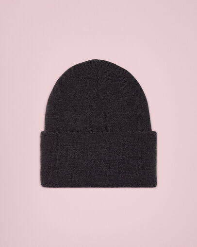 Winter Formal Beanie Dark Grey Heather/Silver, 3/4 View