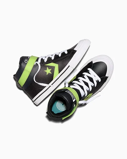 Pro Blaze Strap Leather Black/Neon Mantis Green/White