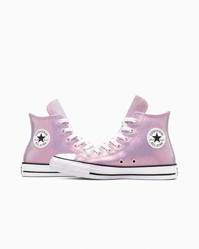 Chuck Taylor All Star Disco Glitter Altitude Lilac/White/Black, Detail Angle View