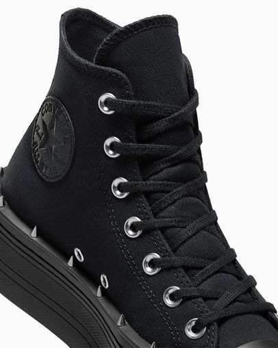 Chuck Taylor All Star Modern Lift Platform Studded Black/Black/Black, Detail Angle View