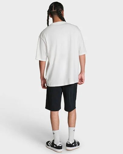 CONS Embroidered Loose Fit T-Shirt White, Detail View