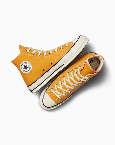 mustard yellow converse high tops