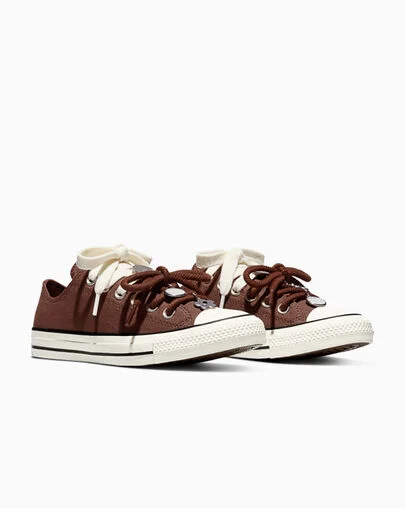 Chuck Taylor All Star Nostalgic Charms Heavy Duty Brown/Egret/Black, Top and Side View