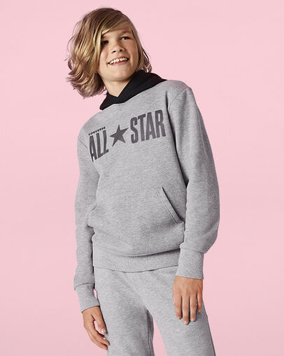 All Star Colorblock Fleece Pullover Dark Grey Heather