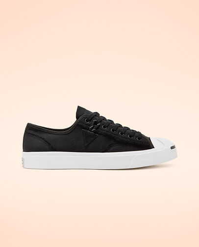 Faux Fur-Lined Leather Jack Purcell Black/Egret/White