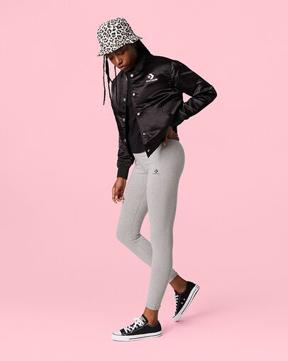 Wordmark Legging Vintage Grey Heather, Full Body View