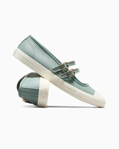 Chuck Taylor All Star Dainty Mary Jane Mountain Teal/Egret/Gold, Detail Angle View