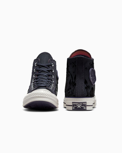 Chuck 70 Day Of The Dead Total Eclipse/Black, Heel View