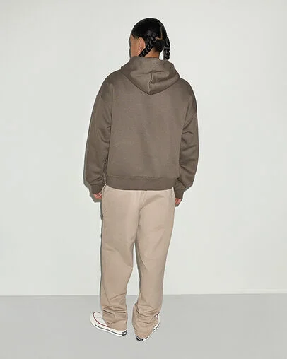 Converse Garage Full-Zip Fleece Hoodie Truffle
