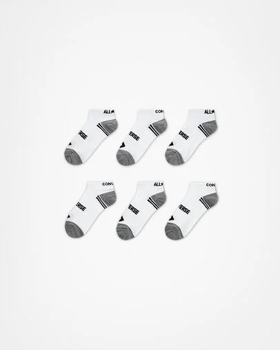 6-Pack No-Show Socks Black, Front View