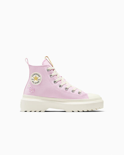 Chuck Taylor All Star Lugged Lift Platform Flowers Stardust Lilac, Outer Side View
