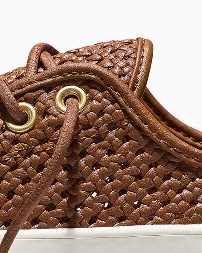 Chuck 70 Woven Leather Unearthed/Unearthed/Egret, Detail Angle View