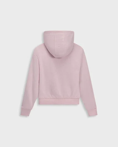 Converse x Hello Kitty&reg; and Friends Kuromi&trade; and My Melody&trade; Full Zip Hoodie Plum Kitten/Parfait Pink, Back View