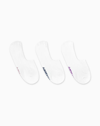 3-Pack Wordmark Liner Socks White / Multi, 3/4 View