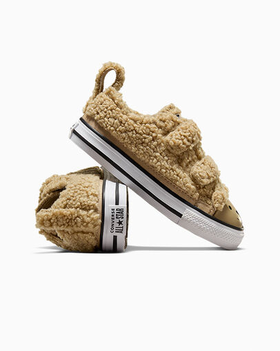 Chuck Taylor All Star Easy On Teddy Bear Nomad Khaki/Black/White, Detail Angle View