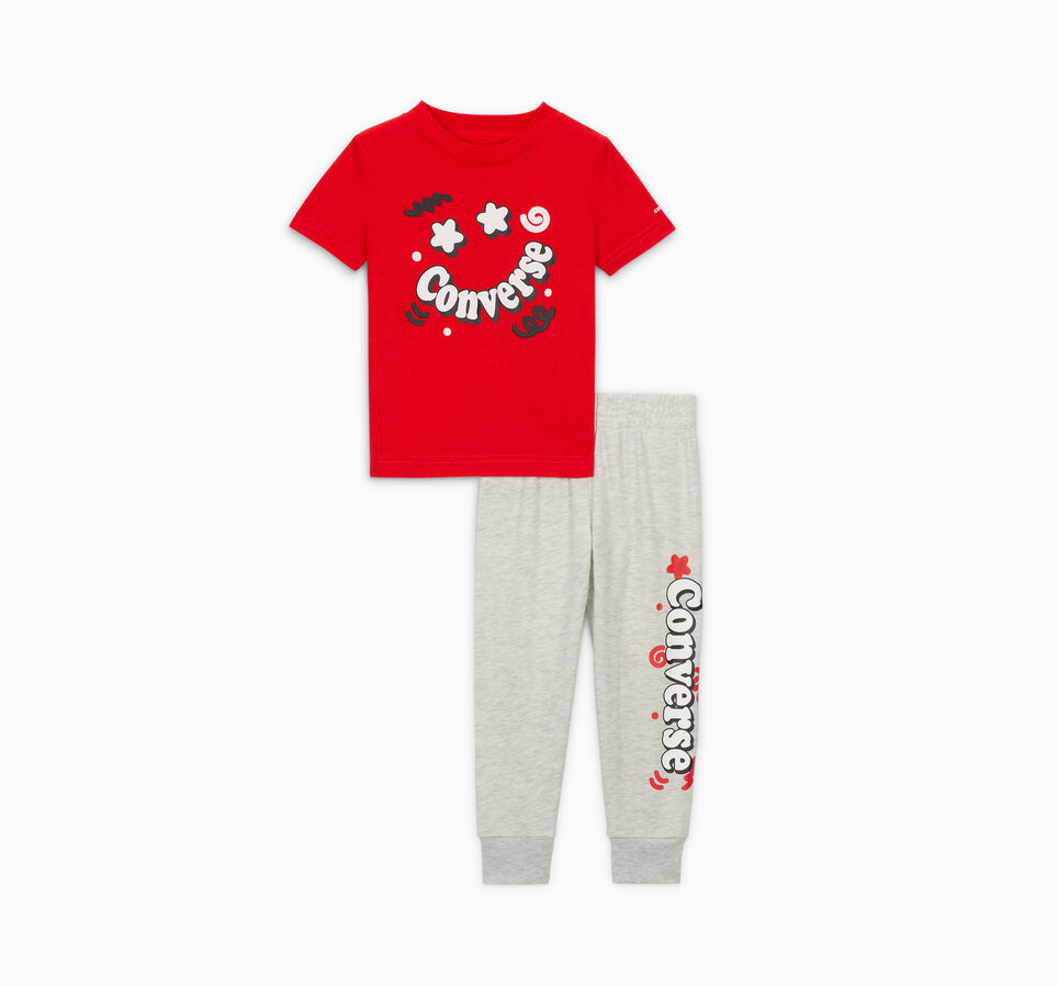Squiggle T-Shirt & Joggers Set Grey Heather