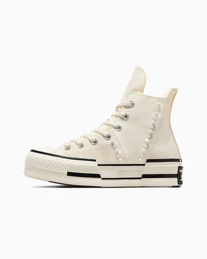 Chuck 70 Plus Y2K Gems Egret/Black/Egret, Inner Side View