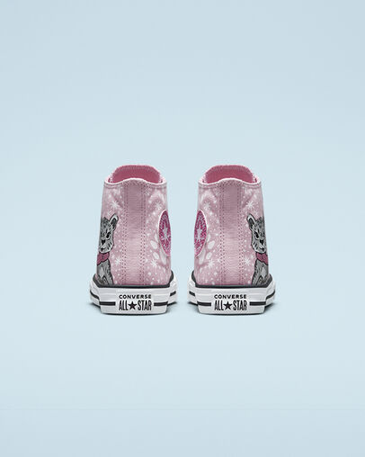 Chuck Taylor All Star Snowy Leopard Himalayan Salt/Magic Flamingo, Heel View