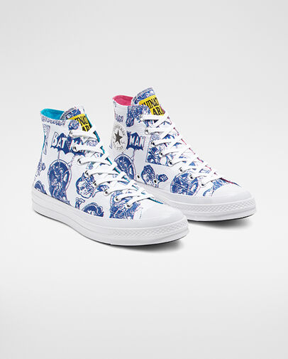 Converse x Batman x Chinatown Market Chuck 70 High Top Mouse/White/Purple