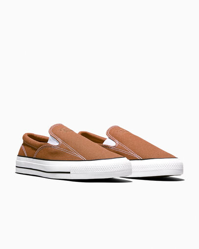Chuck Taylor All Star Malden Slip-On Unearthed Brown/White/Black, Top and Side View
