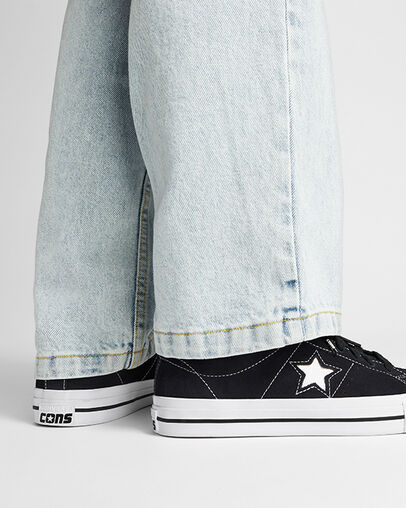 CONS One Star Pro Suede Black/Black/White, Reflective View