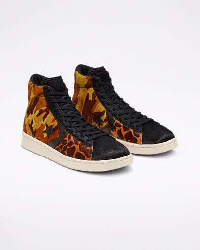 Pony Hair Pro Leather Black/Multi/Egret