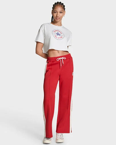 Chuck Taylor All Star Patch Cropped T-Shirt White, Front View