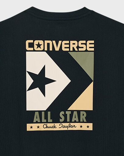 Timeless Boxed Chevron T-Shirt Converse Black, Detail View