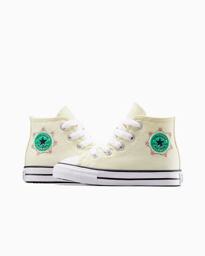 Chuck Taylor All Star Lily Pad Egret/White/Black, Detail Angle View