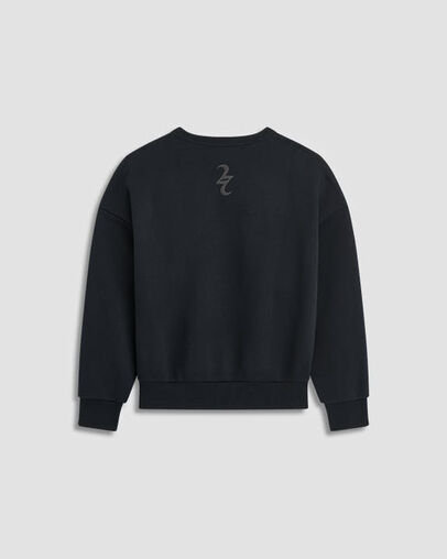 SHAI 001 Long Sleeve Boxy Crew Converse Black, Full Body View