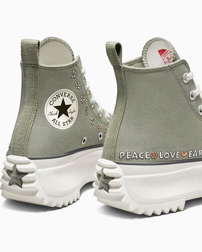 Run Star Hike Platform Floral Embroidery Light Field Surplus/Egret, Detail Angle View