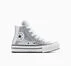 Chuck Taylor All Star Lift Platform Disco Glitter Silver/White/Barely Grey
