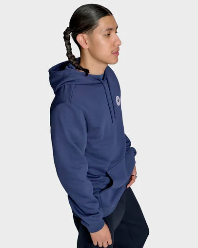 Chuck Taylor All Star Patch Hoodie Navy, Full Body View