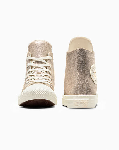 gold converse glitter