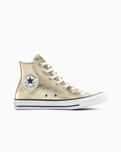 Chuck Taylor All Star Metallic Metallic Light Gold/White, Outer Side View