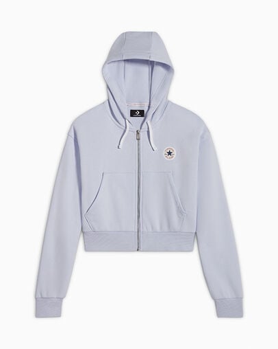 Retro Full-Zip Hoodie Blueberry Ice, Front View