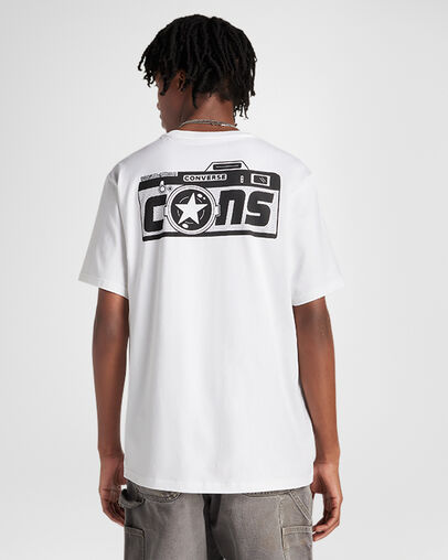 CONS Camera T-Shirt White, Back View