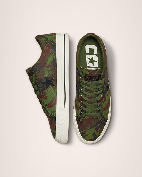 converse one star green platform