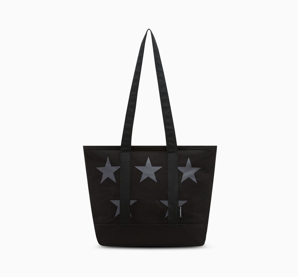 Five Star Canvas Tote Bag Black
