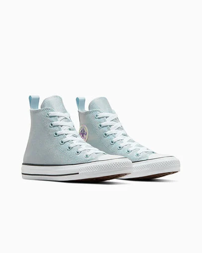 Chuck Taylor All Star Iridescent Winter Slay Blue /White/Black, Top and Side View