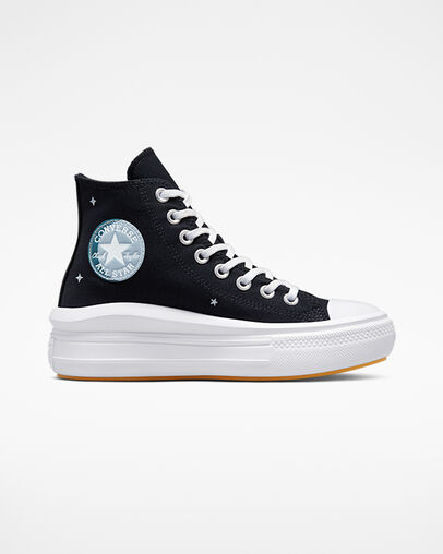 Chuck Taylor All Star Move Platform Celestial Black/Thriftshop Yellow, Outer Side View