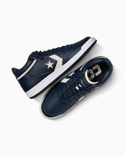 CONS Fastbreak Pro Leather and Nubuck Into The Void Black /Egret/White, Angled View