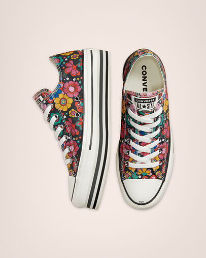 Unite Platform Chuck Taylor All Star Black/Peony/University Red