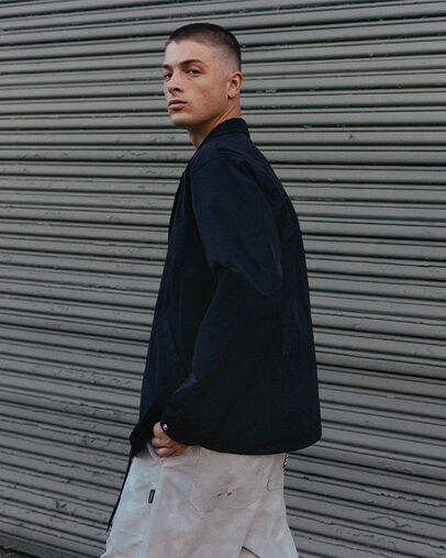 CONS Andover Skate Button Up Jacket Converse Black