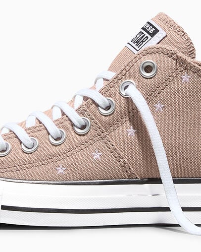 Chuck Taylor All Star Madison Embroidered Stars Dried Earth Brown/White/New Found Bloom Pink