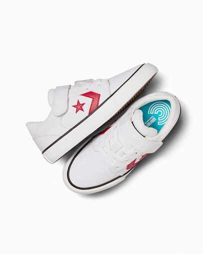 Belmont White/University Red/White, Angled View