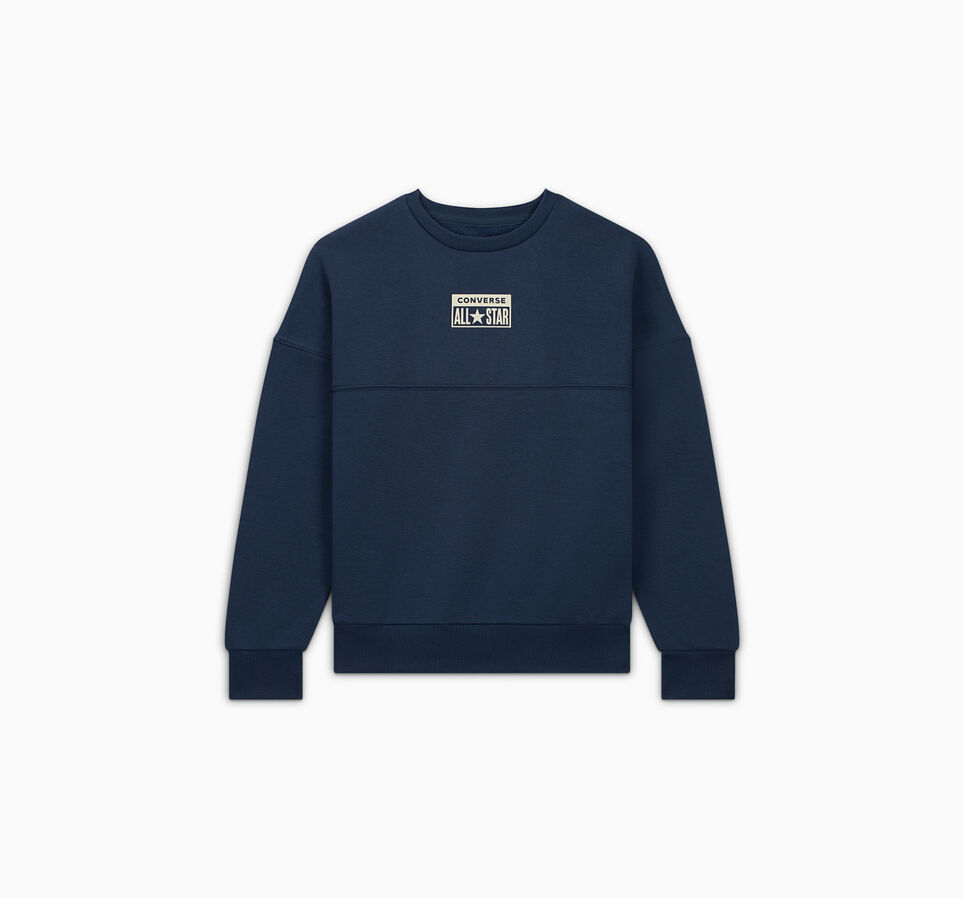 Relaxed Fleece Crew Converse Navy